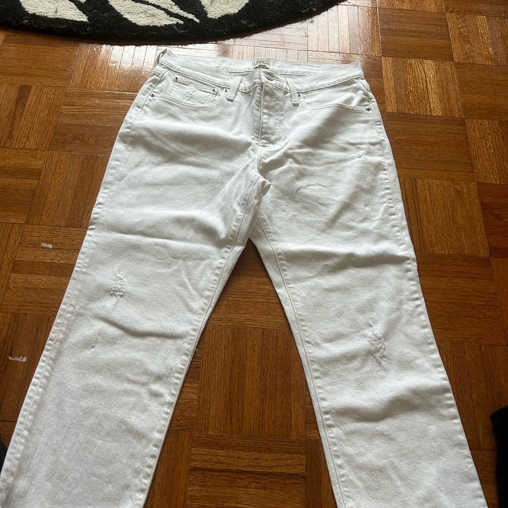 J. Crew Classic White Denim Pants